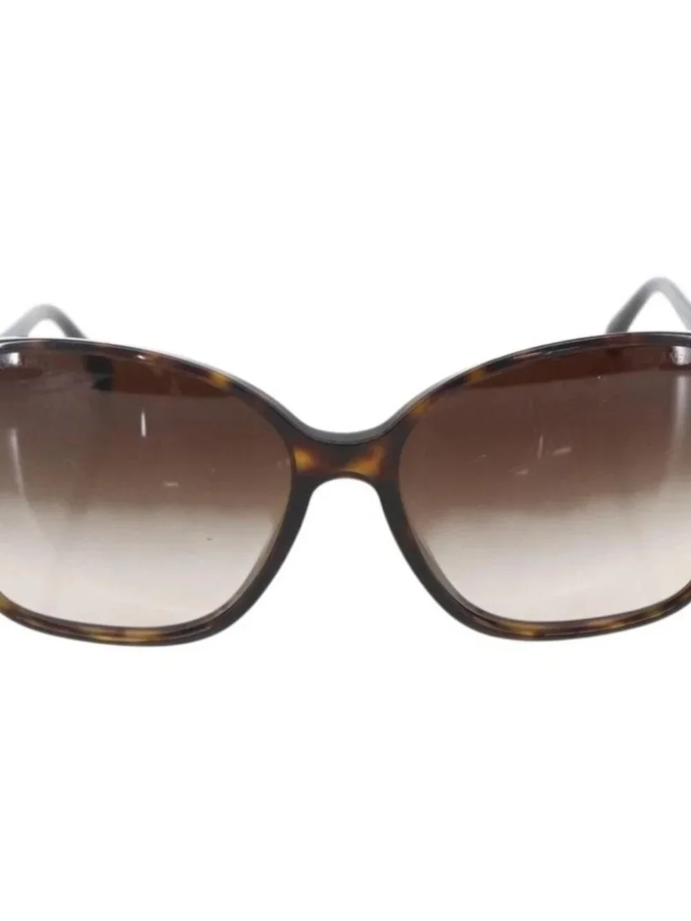 CHANEL Sunglasses plastic Brown CC Auth 159073